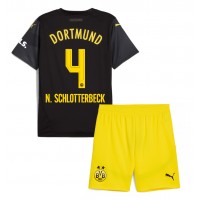 Camisa de time de futebol Borussia Dortmund Nico Schlotterbeck #4 Replicas 2º Equipamento Infantil 2024-25 Manga Curta (+ Calças curtas)